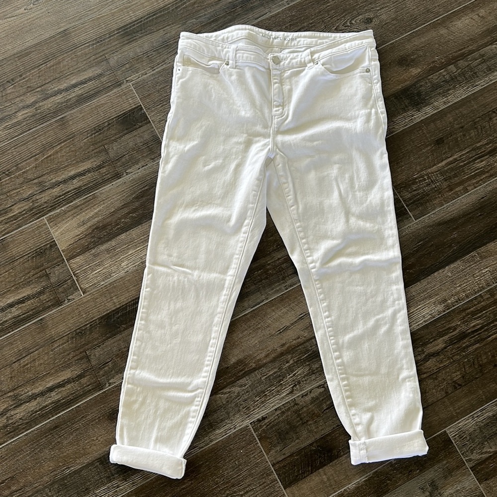 MICHAEL KORS- White Skinny Jeans - Size 10 - Picture 5 of 6